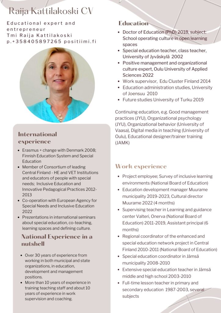 Curriculum Vitae in English